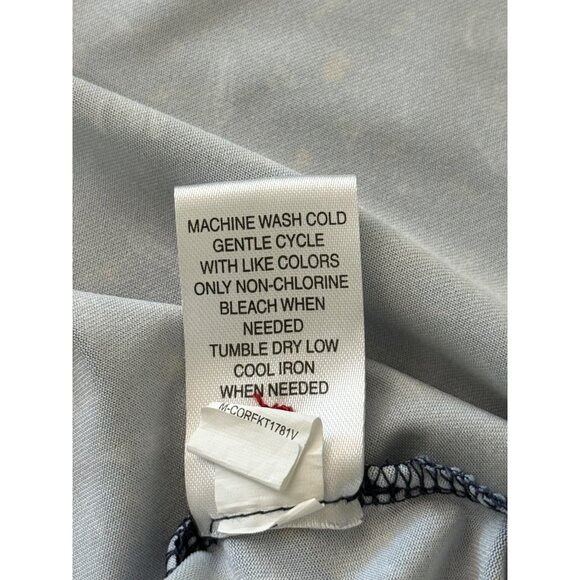 Flag & Anthem Polo Shirt MadeFlex Short Sleeve Navy Blue Cocktail Mens Size L - Picture 4 of 7